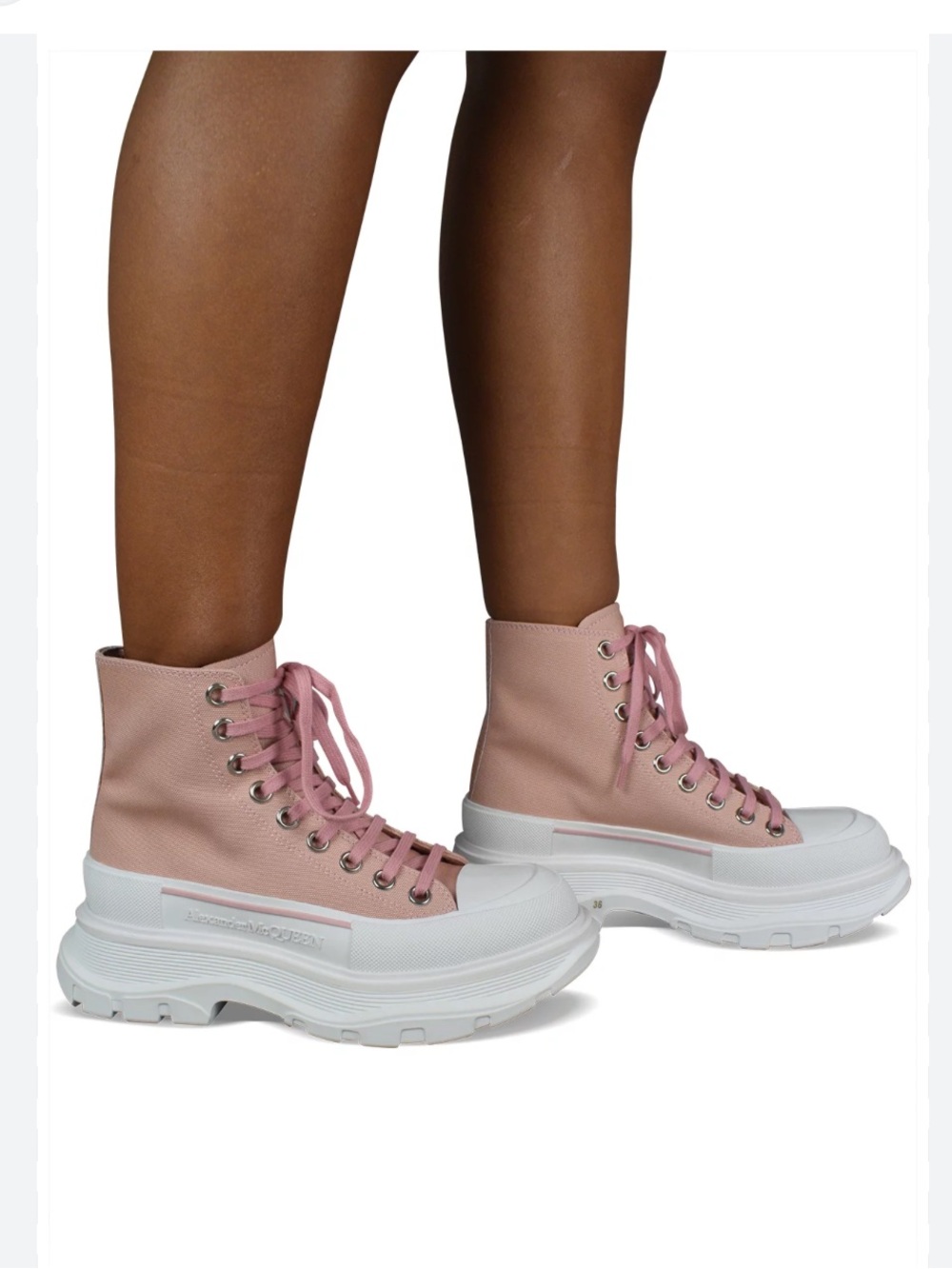 Barnes Elle Pink High-Top Platform Sneakers for Women size 6